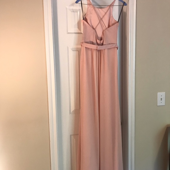 White by VW CHARMEUSE & CHIFFON DRESS WITH RUFFLE - Picture 3 of 8